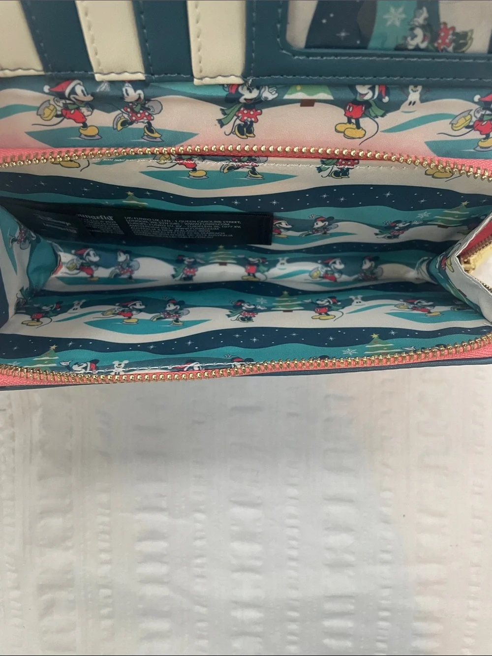 Loungefly Disney Mickey & Minnie Sledding Holiday Winter Wallet (NO Wristlet)